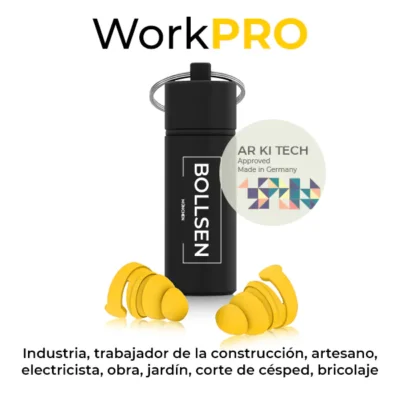 BOLLSEN WorkPro ARK KI TECH tapones trabajar - Industria, trabajador de la construcción, artesano, electicista, obra, jardín, corte de césped, bricolaje